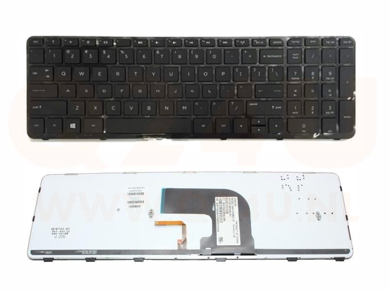 HP ENVY DV6-7000 DV6-7100 DV6-7200 DV6-7300 seriestoetsenbord, US - zwart - met licht