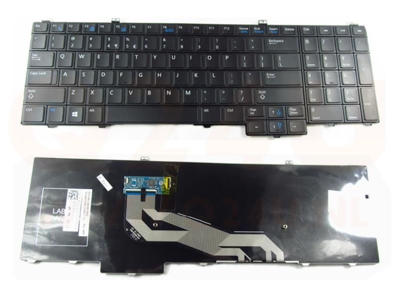 Dell Latitude E5540 series laptop toetsenbord, US - zwart - zonder licht