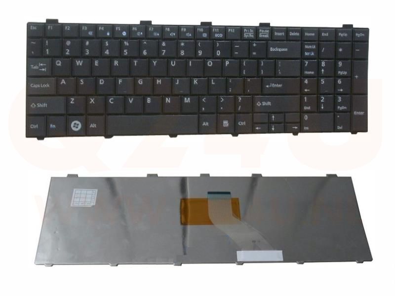 Fujitsu Siemens Lifebook A530 A531 AH530 AH531 series laptop toetsenbord, US - zwart