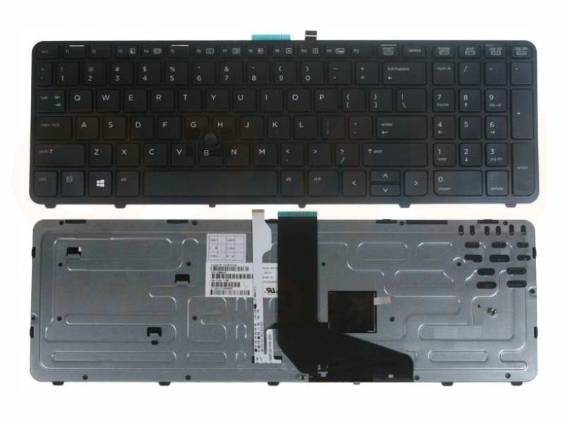 HP ZBook 15 17 G1 G2 series laptop toetsenbord, US - zwart - met licht en pointer