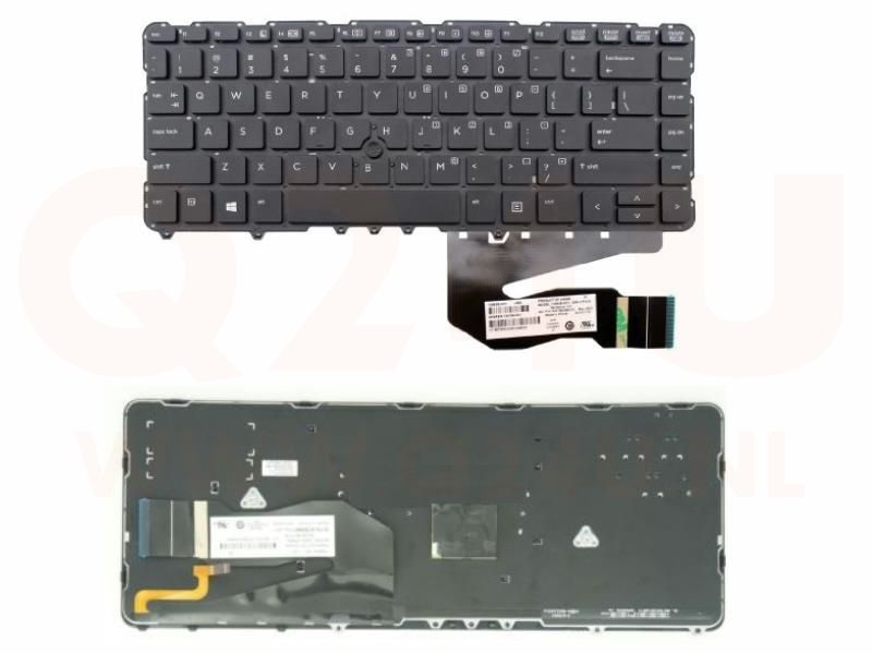 HP EliteBook 840 850 G1 840 G1 G2 laptop toetsenbord, US - zwart - met licht