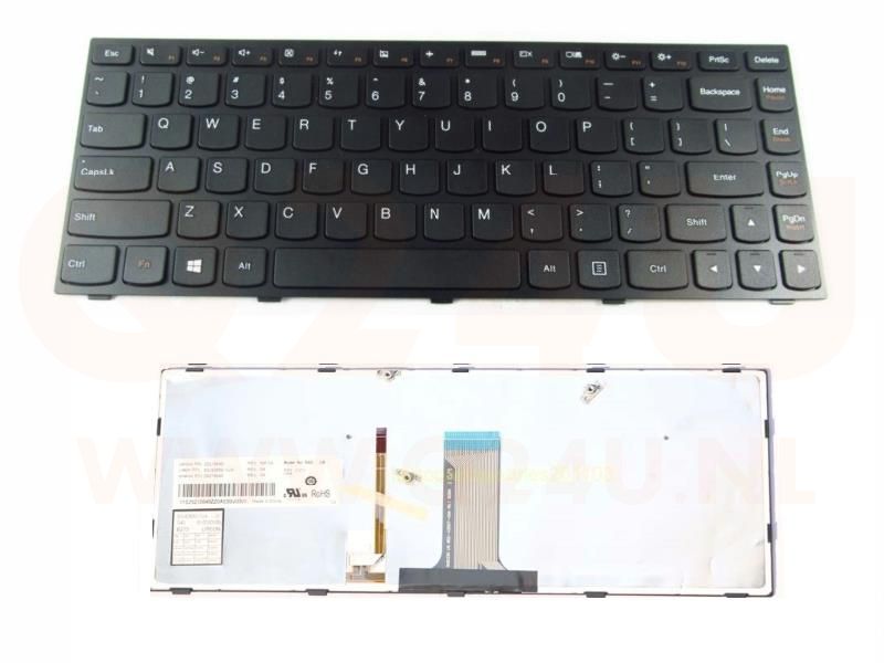 Lenovo IdeaPad G40-70 series laptop toetsenbord, US - zwart - met licht
