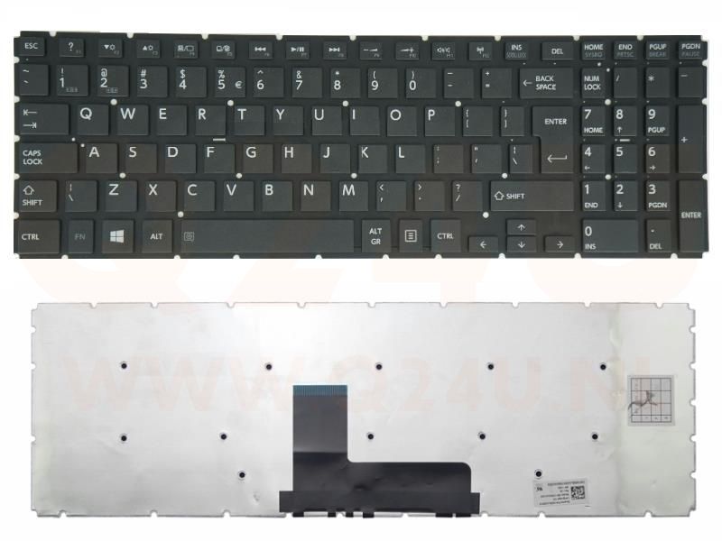 Toshiba Satellite L50-B L50D-B L50DT-B series laptop toetsenbord, US - zwart - BIG enter