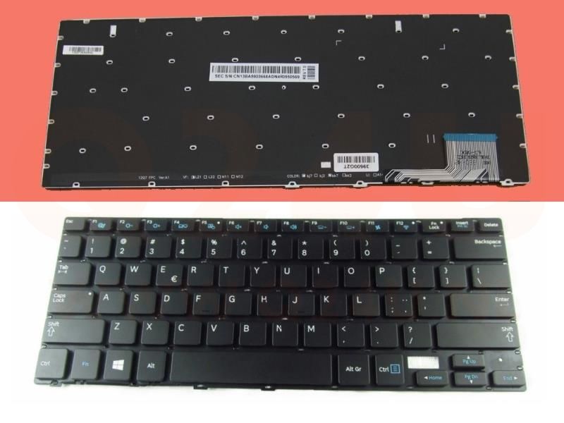 Samsung NP740U3E NP740U3E series laptop toetsenbord, US - zwart