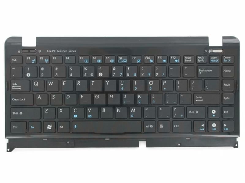 Asus eeePC 1215n series laptop top case toetsenbord, US - zwart