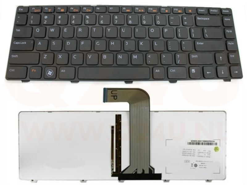 Dell Inspiron 14R M4040 M5040 Vostro 3350 series laptop toetsenbord, US - zwart - met licht