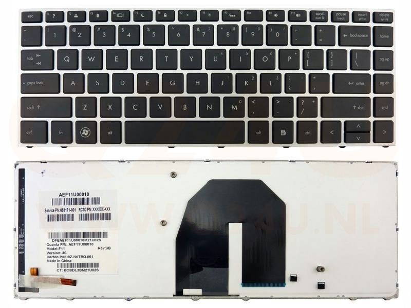 HP Pavilion 14-A 14-E series laptop toetsenbord, US - zwart - met licht