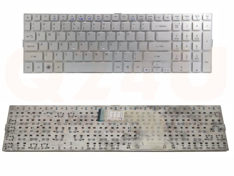 Acer Aspire 5943 5950 8943 8950 series laptop toetsenbord, US - zilver