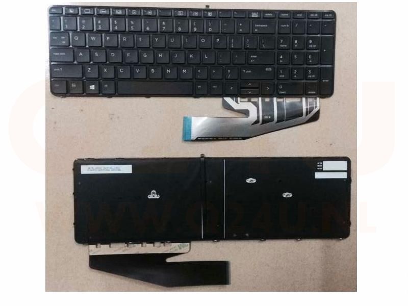 HP Probook 450 470 G3 G4series laptop toetsenbord, US - zwart - met licht en frame