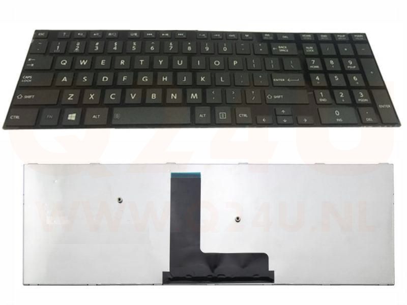 Toshiba Satellite C50-B C50A-B C55-B series laptop toetsenbord, US - zwart