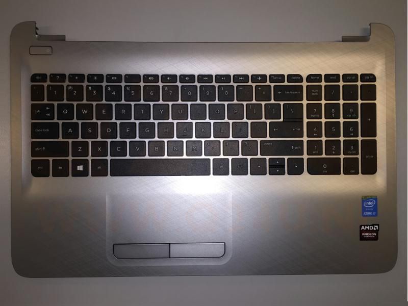 HP 15-AC 15-AF 15T-AC 15Z-AF 250 255 256 G4 series laptop top case , US - zilver - zwart toetsenbord