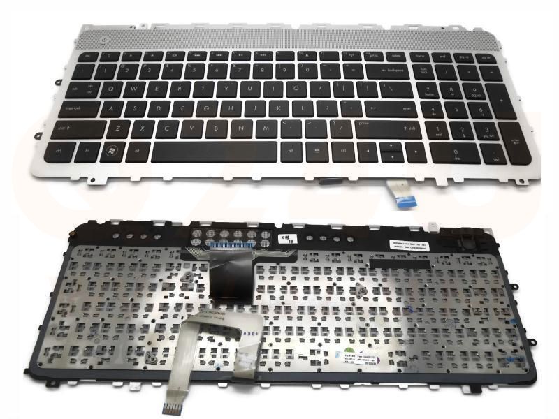 HP ENVY 17-3000 17-3200 17T-3000 17-3200 series laptop toetsenbord, US - zwart - zilver frame