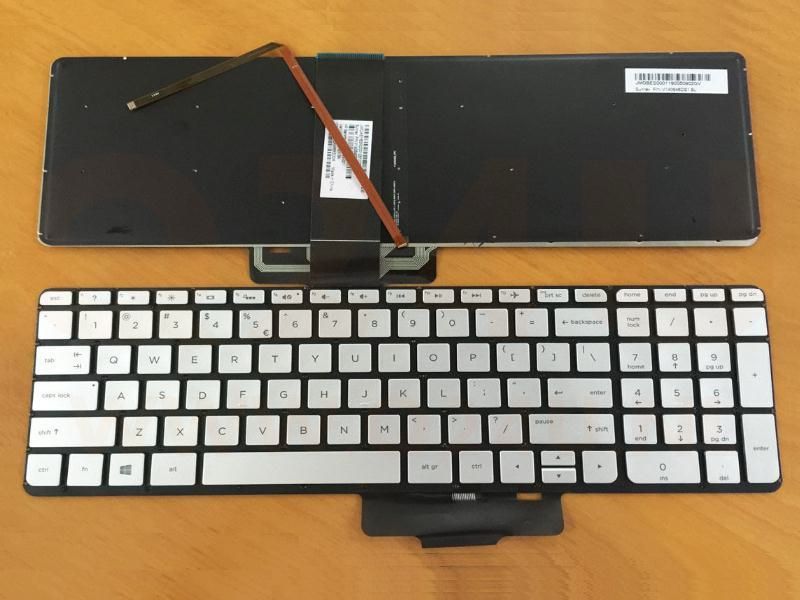 HP ENVY 15-U series Laptop toetsenbord, US - zilver - met licht