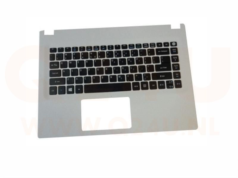Acer Aspire E5-422 E5-422G laptop top case , US - zilver - zwart toetsenbord