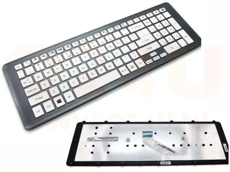 Acer.. Gateway NV76R series laptop toetsenbord, US - wit - zilver frame
