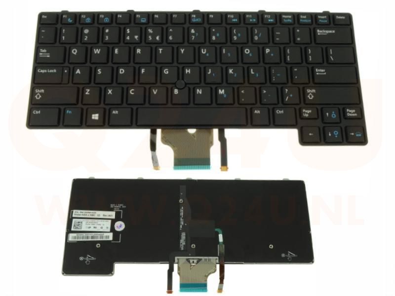 Dell Latitude 6430u series laptop toetsenbord, US - zwart - met licht en pointer