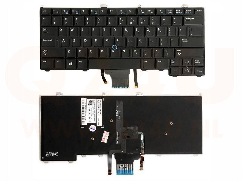 Dell Latitude 12-7000 E7240 series laptop toetsenbord, US - zwart - met licht - met pointer