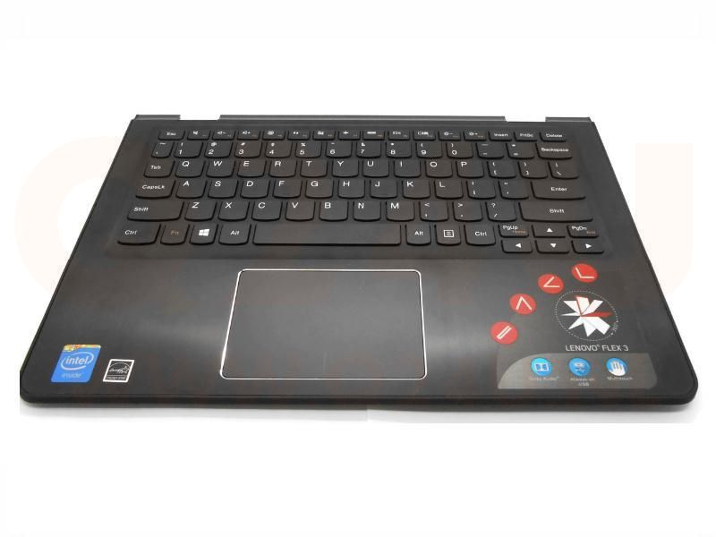 Lenovo Flex 3-1120 80LX laptop top case , US - zwart toetsenbord met licht