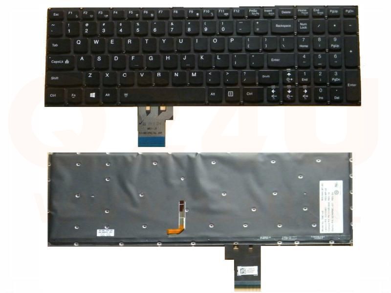 Lenovo Erazer Y50-70 series laptop toetsenbord, US - zwart - met licht