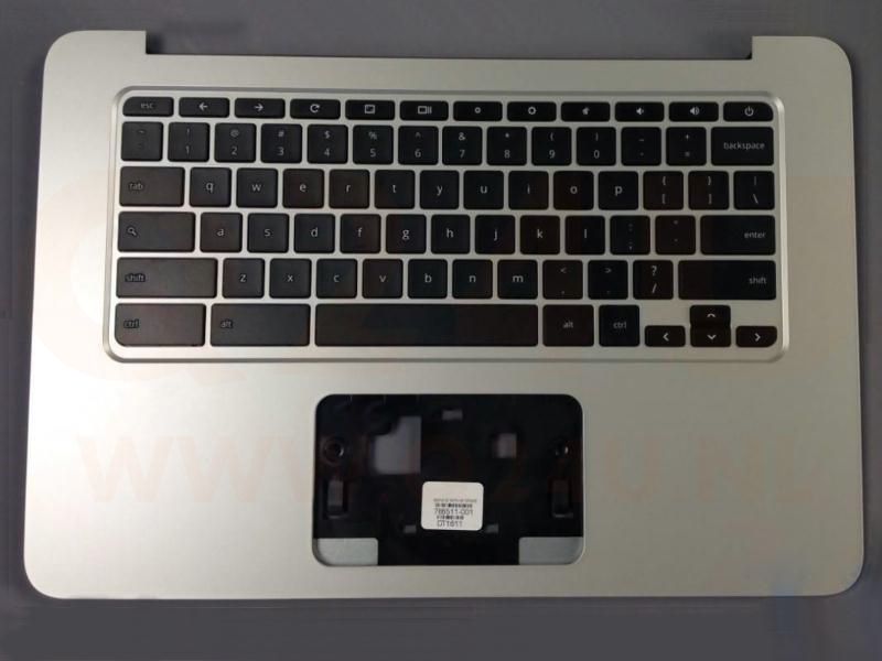 HP Chromebook 14 G3 series laptop top case , US - zwart toetsenbord