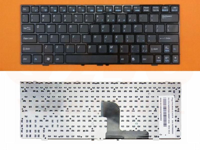 Medion E1226 E1228 series laptop toetsenbord, US - zwart