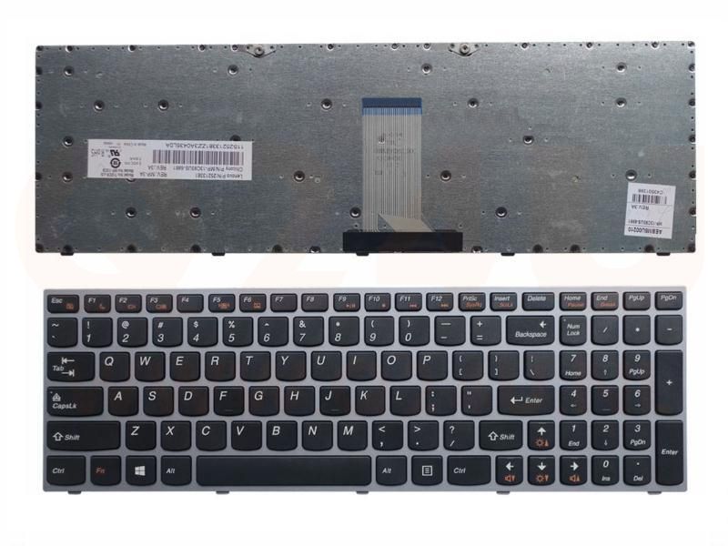 Lenovo M5400 B5400 series laptop toetsenbord, US - zwart - zilver frame