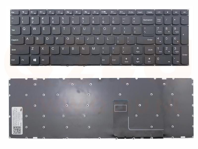 Lenovo IdeaPad V110-15 series laptop toetsenbord, US - zwart - zonder licht