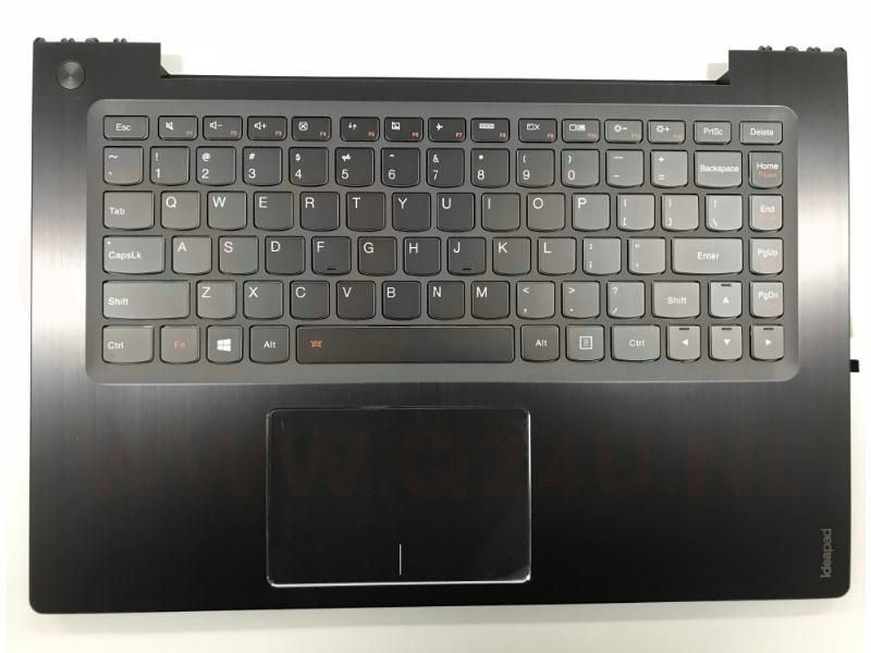 Lenovo IdeaPad U430 series laptop top case , US - zwart - toetsenbord met licht