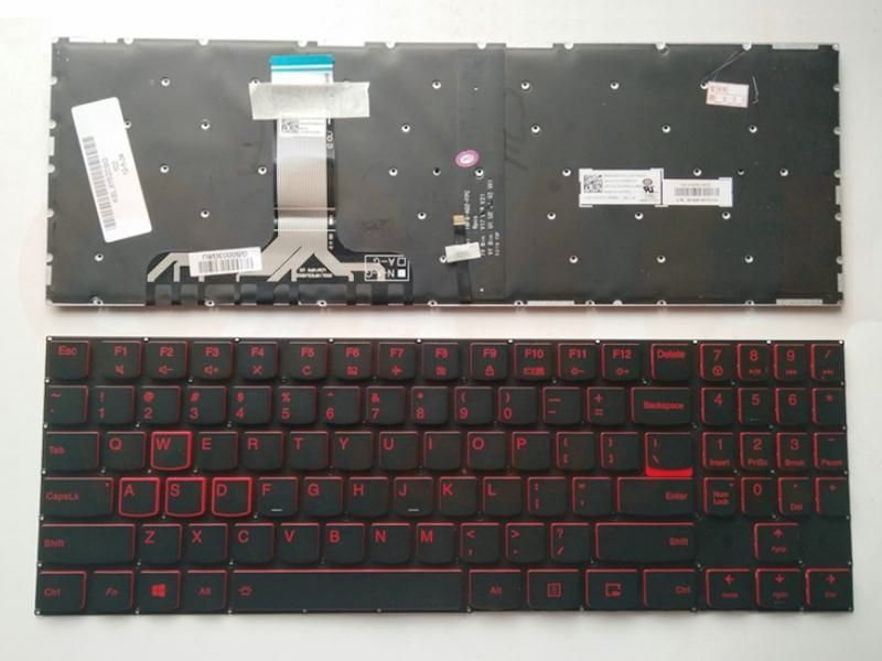 Lenovo Legion Y520-15IKB Y720-15IKB laptop toetsenbord, US - zwart - met rood licht