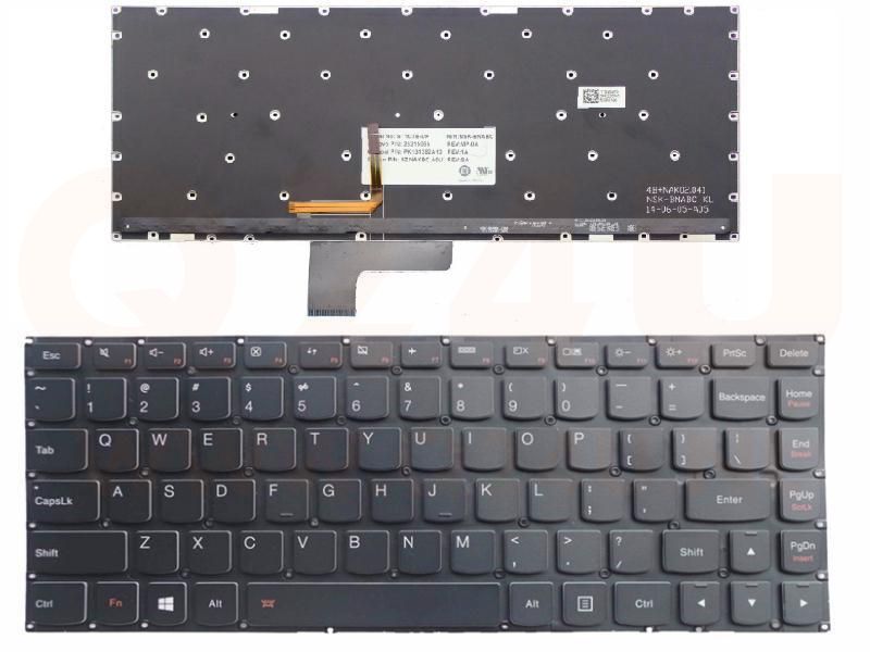 Lenovo IdeaPad Yoga 2 13, E31-70 E31-80 laptop toetsenbord, US - zwart - met licht