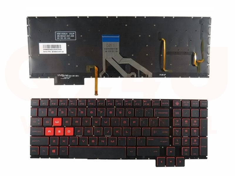 HP Omen 15-CE series laptop toetsenbord, US - zwart - met licht
