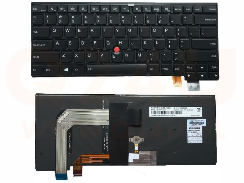 Lenovo Thinkpad T460s T470s laptop toetsenbord, US - zwart - met licht