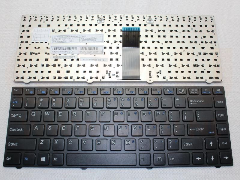 Clevo W243 W243HU series laptop toetsenbord, US - zwart