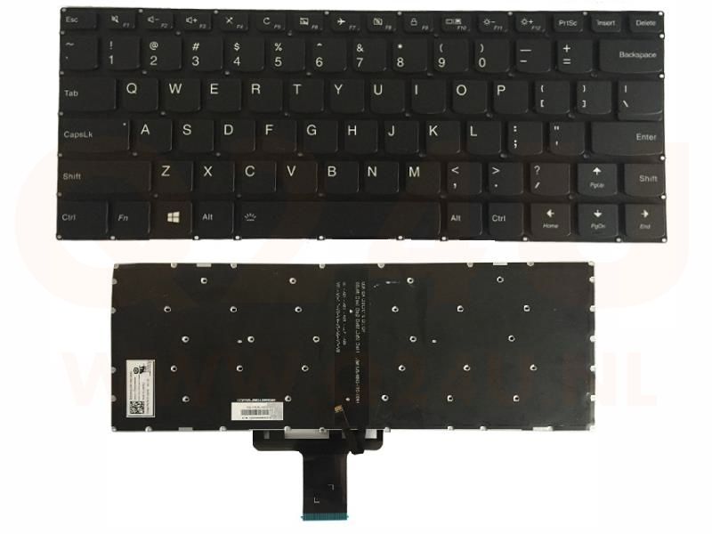 Lenovo 510-14 710-14 710-15 series laptop toetsenbord, US - zwart - met licht