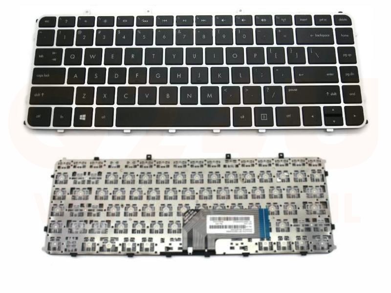 HP Envy 4, 6 series laptop toetsenbord, US - zwart - zilver frame