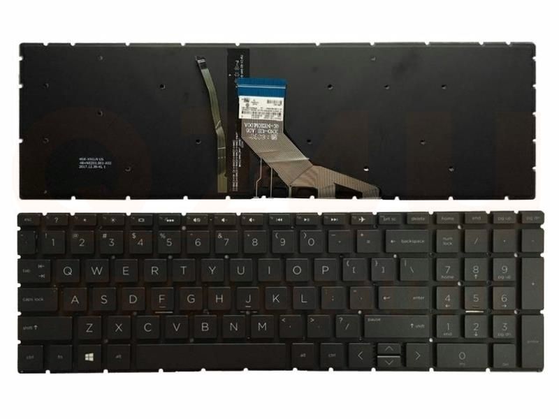 HP Pavilion 15-DA 15-DB series laptop toetsenbord, US - zwart - met licht