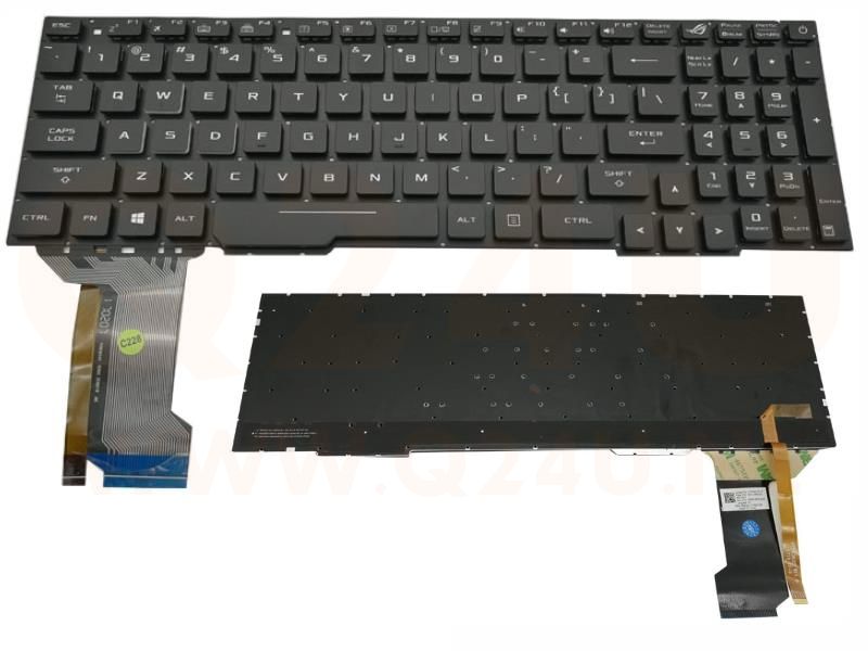 ASUS GL553 GL753 FX553 ZX553 Series toetsenbord, US - zwart - met wit licht