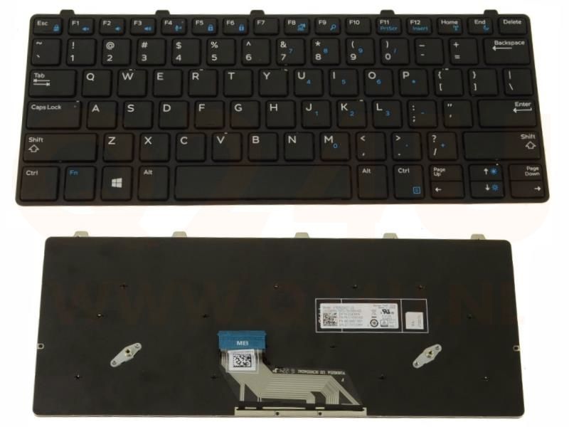 Dell Latitude 3180 3189 3190 3191 3380 series toetsenbord, US - zwart