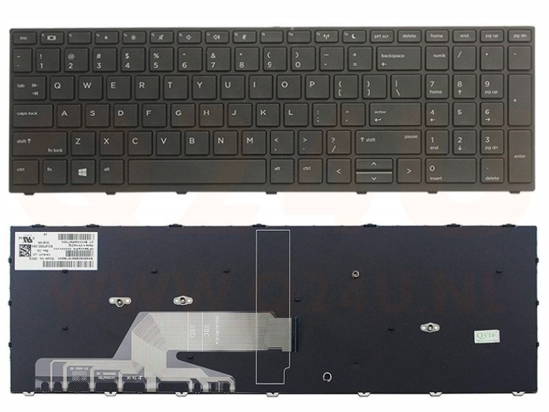 HP ProBook 450 455 470 650 G5 series toetsenbord, US - zwart - zonder licht