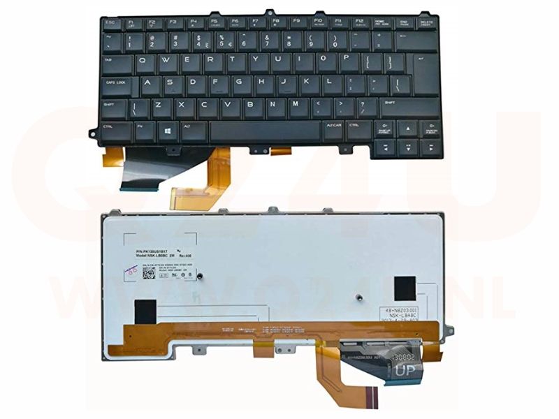 Dell Alienware 14 M14 R3 M14X-R3 series toetsenbord, US - zwart - met licht