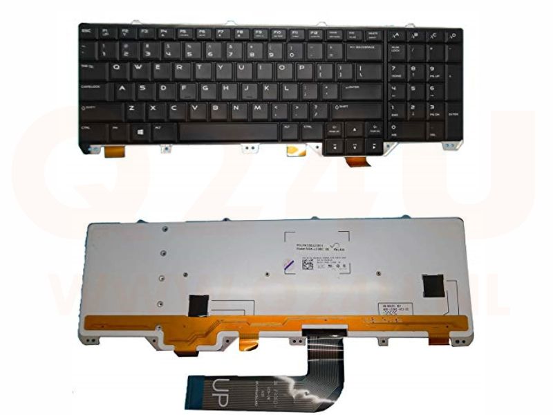 Dell Alienware 17 R1 M17X R5 series laptop toetsenbord, US - zwart - met licht