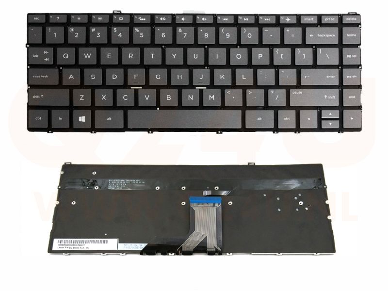 HP 13-AQ 13-AH 13-AC 13-AG 13-AD 13-AE 13-BF 13-AF series laptop toetsenbord, US - zwart - met licht
