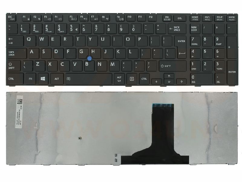 Toshiba Tecra A50-A A50-B W50-A series laptop toetsenbord, US - zwart