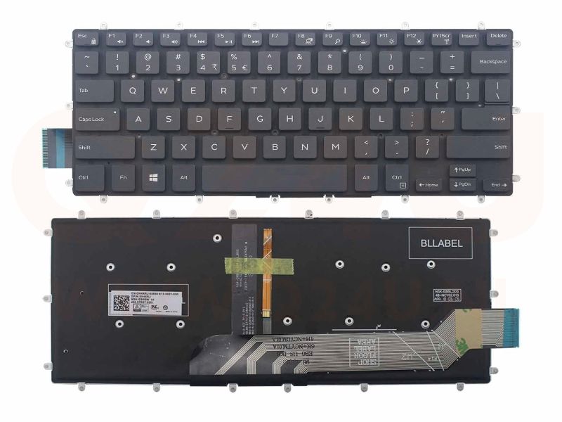 Dell Vostro 14 5468 14 571 14 7460 15 7560 13 5370 laptop toetsenbord, US - zwart - met licht