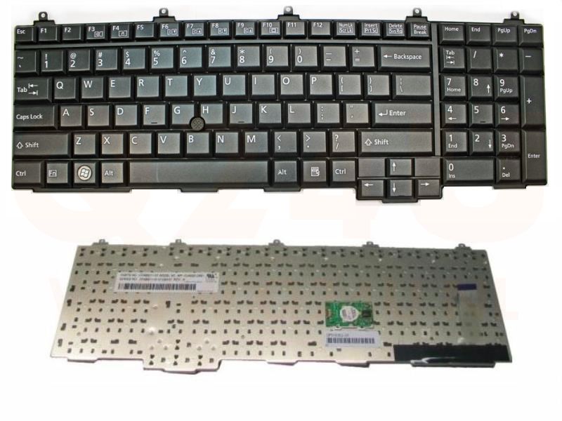 Fujitsu Siemens Lifebook E751 E752 E781 E782 laptop toetsenbord, US - zwart