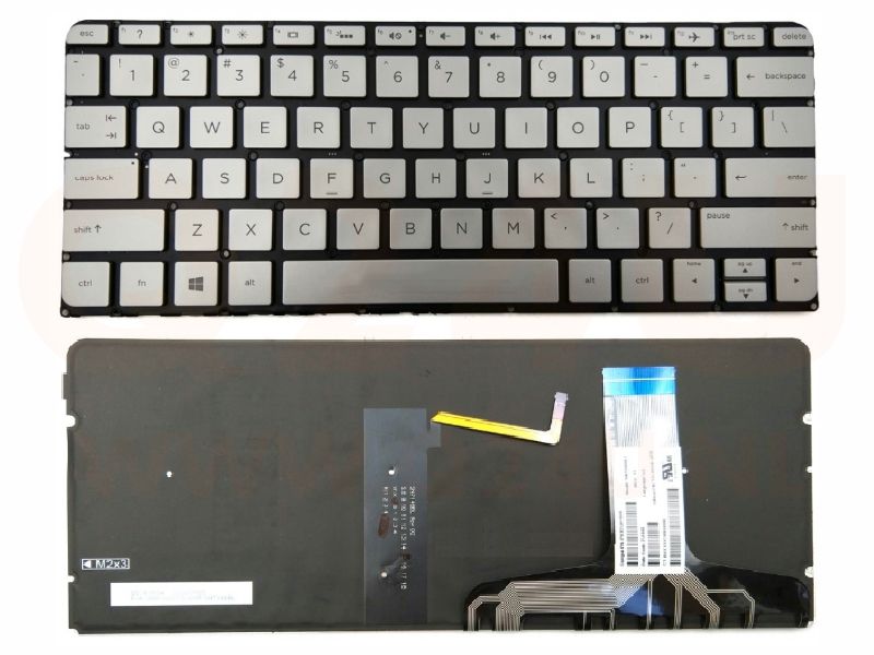 HP Spectre 13-V series laptop toetsenbord, US - zilver - met licht