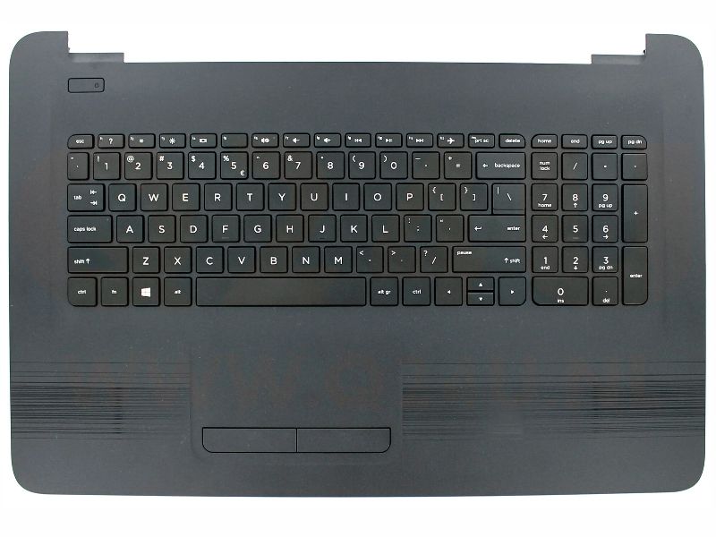 HP 17-X 17-Y series laptop topcase, US - zwart - 856698-B31 - met licht