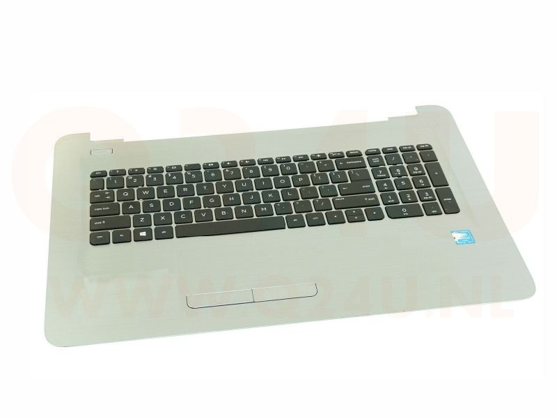 HP 17-X 17-Y series laptop topcase, US - zilver - 856698-B31 - met licht