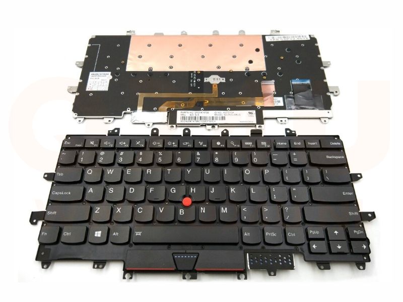 Lenovo ThinkPad X1 Carbon 4th Gen laptop topcase, US - zwart - 00JT864 - met licht