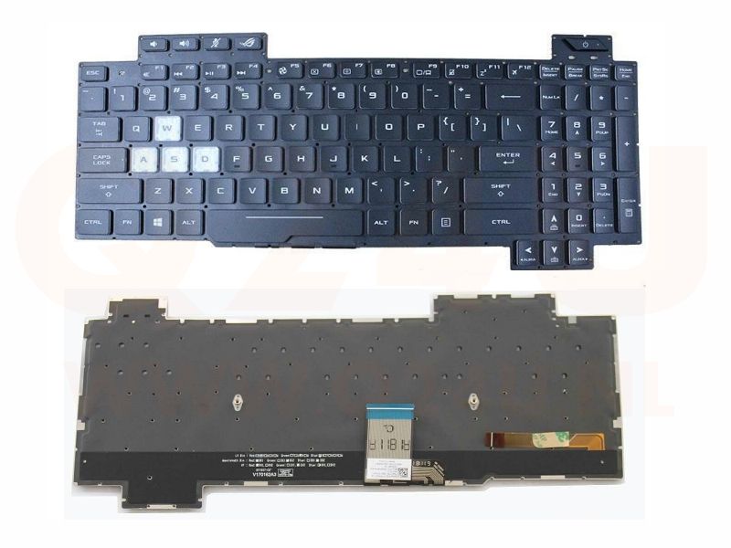 Asus ROG Strix GL504 series laptop toetsenbord, US - zwart - 0KNR0-6614US00 - met multicolor licht